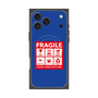 プレミアムスクエアケース with MagSafe［ FRAGILE Sticker - Blue ］