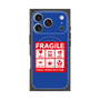 プレミアムスクエアケース with MagSafe［ FRAGILE Sticker - Blue ］