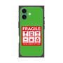 プレミアムスクエアケース with MagSafe［ FRAGILE Sticker - Green ］