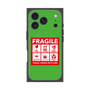 プレミアムスクエアケース with MagSafe［ FRAGILE Sticker - Green ］