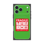 プレミアムスクエアケース with MagSafe［ FRAGILE Sticker - Green ］