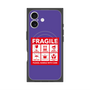 プレミアムスクエアケース with MagSafe［ FRAGILE Sticker - Purple ］