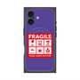 プレミアムスクエアケース with MagSafe［ FRAGILE Sticker - Purple ］
