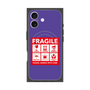 プレミアムスクエアケース with MagSafe［ FRAGILE Sticker - Purple ］