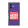プレミアムスクエアケース with MagSafe［ FRAGILE Sticker - Purple ］