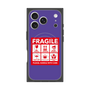 プレミアムスクエアケース with MagSafe［ FRAGILE Sticker - Purple ］