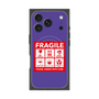 プレミアムスクエアケース with MagSafe［ FRAGILE Sticker - Purple ］