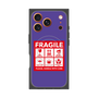 プレミアムスクエアケース with MagSafe［ FRAGILE Sticker - Purple ］