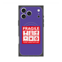 プレミアムスクエアケース with MagSafe［ FRAGILE Sticker - Purple ］