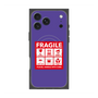 プレミアムスクエアケース with MagSafe［ FRAGILE Sticker - Purple ］