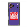 プレミアムスクエアケース with MagSafe［ FRAGILE Sticker - Purple ］