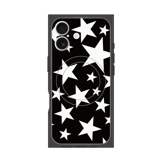 プレミアムスクエアケース with MagSafe［ Stars - Black ］