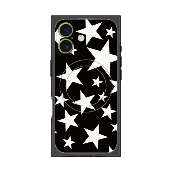 プレミアムスクエアケース with MagSafe［ Stars - Black ］