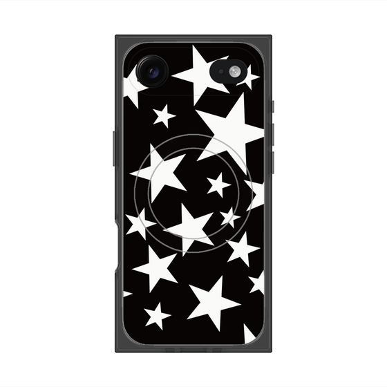 プレミアムスクエアケース with MagSafe［ Stars - Black ］