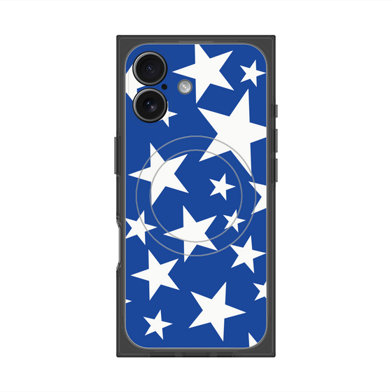 プレミアムスクエアケース with MagSafe［ Stars - Blue ］