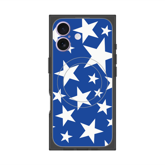 プレミアムスクエアケース with MagSafe［ Stars - Blue ］