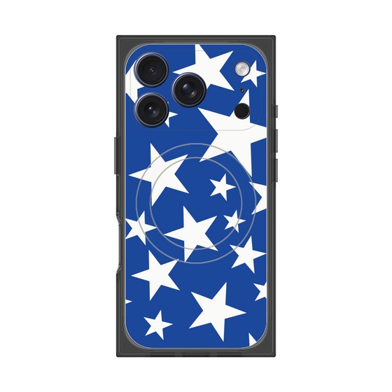 プレミアムスクエアケース with MagSafe［ Stars - Blue ］