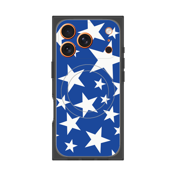 プレミアムスクエアケース with MagSafe［ Stars - Blue ］