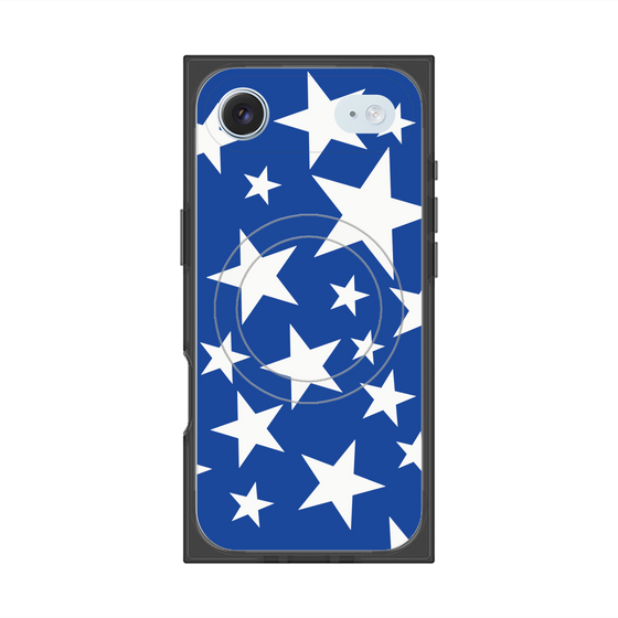 プレミアムスクエアケース with MagSafe［ Stars - Blue ］