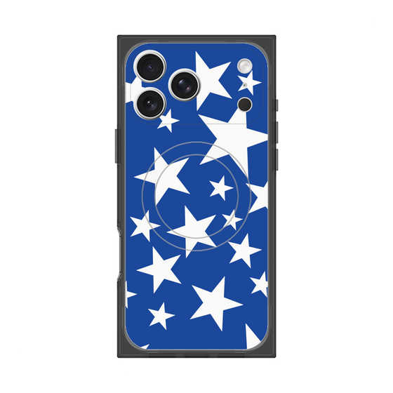 プレミアムスクエアケース with MagSafe［ Stars - Blue ］