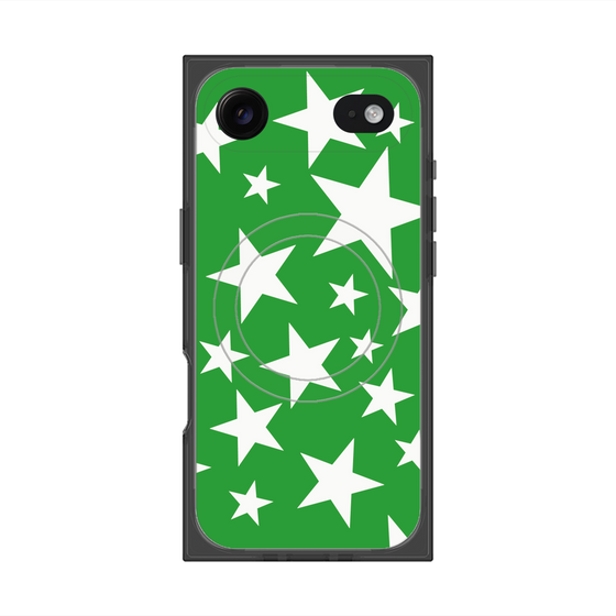 プレミアムスクエアケース with MagSafe［ Stars - Green ］