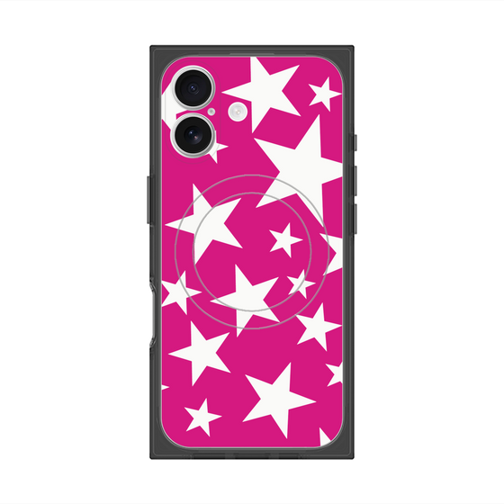 プレミアムスクエアケース with MagSafe［ Stars - Pink ］