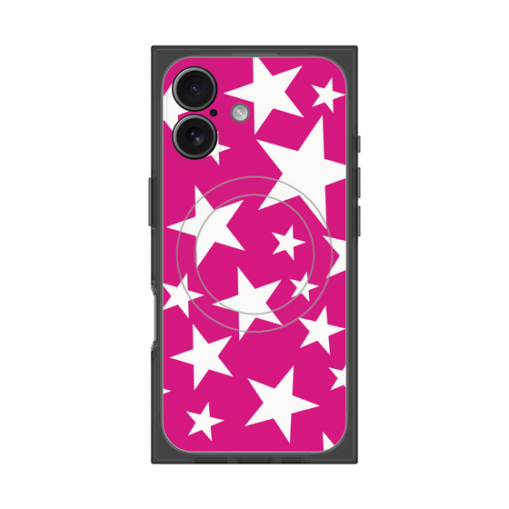 プレミアムスクエアケース with MagSafe［ Stars - Pink ］