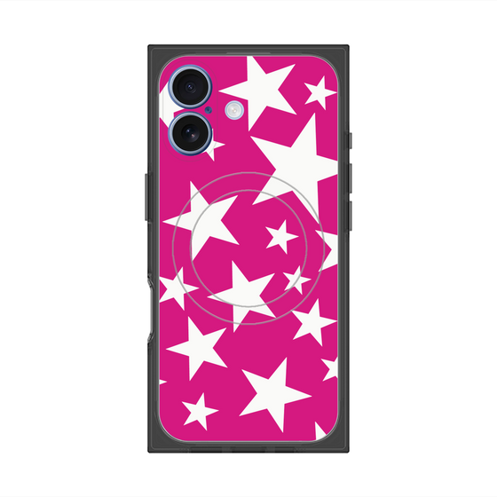 プレミアムスクエアケース with MagSafe［ Stars - Pink ］