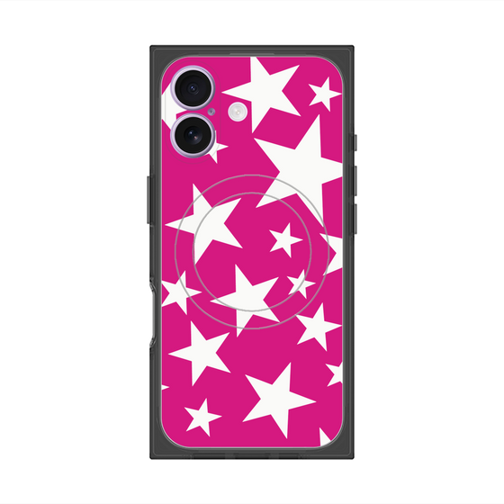 プレミアムスクエアケース with MagSafe［ Stars - Pink ］
