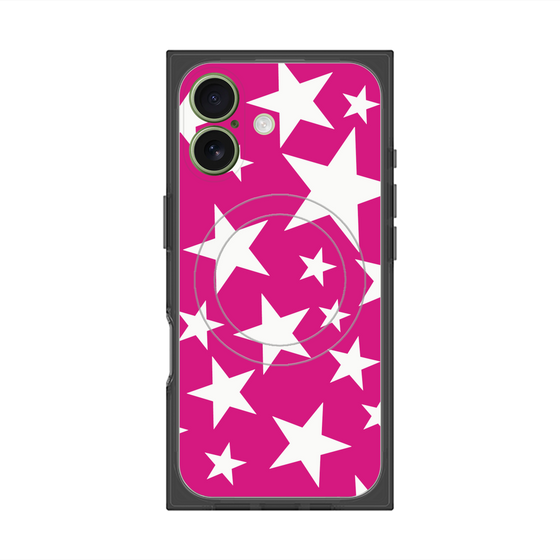 プレミアムスクエアケース with MagSafe［ Stars - Pink ］