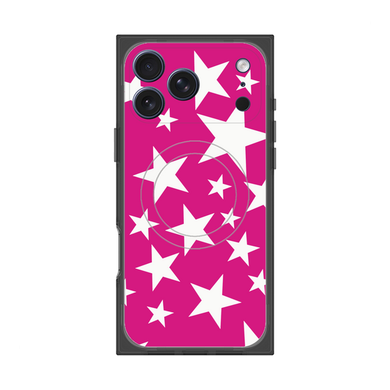プレミアムスクエアケース with MagSafe［ Stars - Pink ］