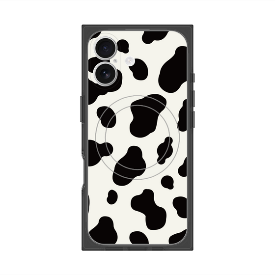 プレミアムスクエアケース with MagSafe［ Cow - White ］