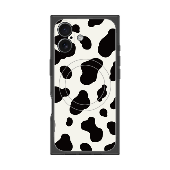 プレミアムスクエアケース with MagSafe［ Cow - White ］