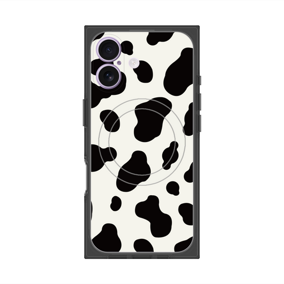プレミアムスクエアケース with MagSafe［ Cow - White ］