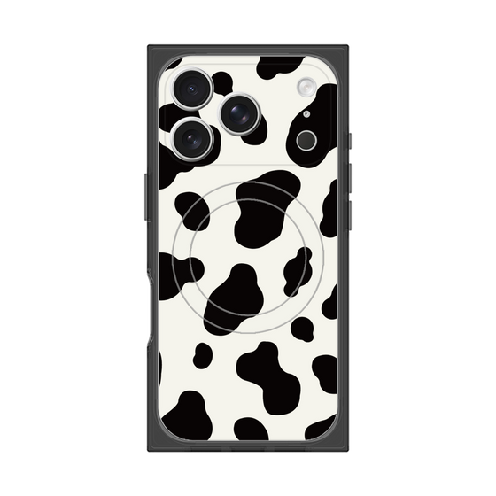 プレミアムスクエアケース with MagSafe［ Cow - White ］