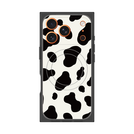 プレミアムスクエアケース with MagSafe［ Cow - White ］