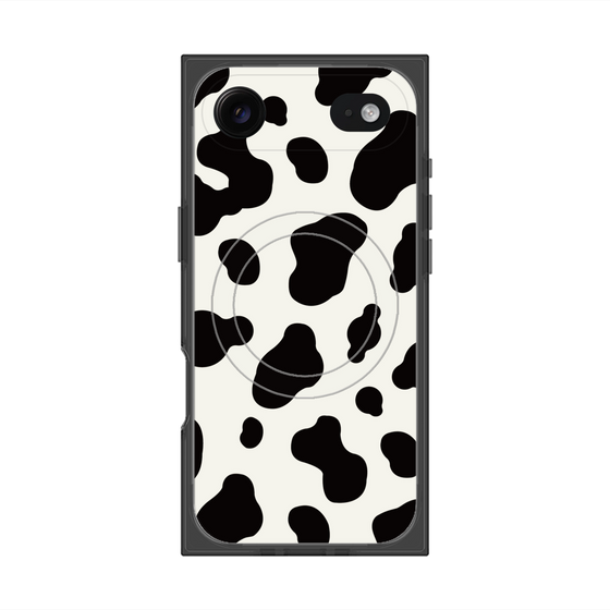 プレミアムスクエアケース with MagSafe［ Cow - White ］