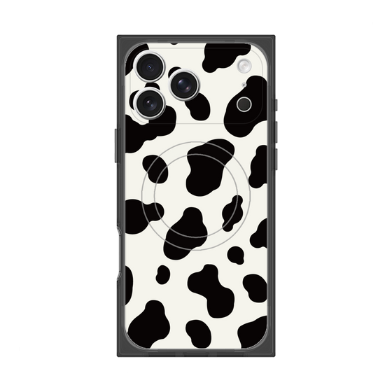 プレミアムスクエアケース with MagSafe［ Cow - White ］