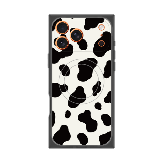 プレミアムスクエアケース with MagSafe［ Cow - White ］