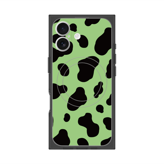 プレミアムスクエアケース with MagSafe［ Cow - Green ］