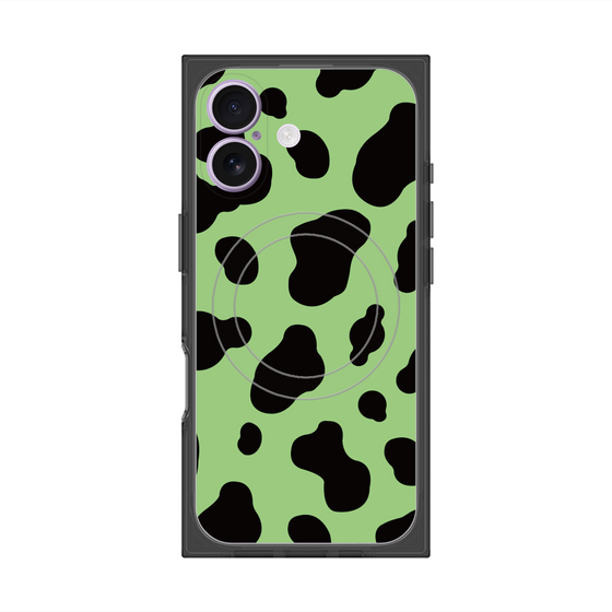 プレミアムスクエアケース with MagSafe［ Cow - Green ］