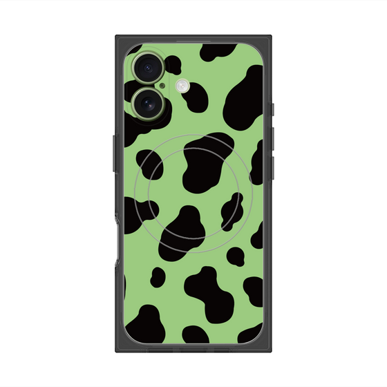 プレミアムスクエアケース with MagSafe［ Cow - Green ］