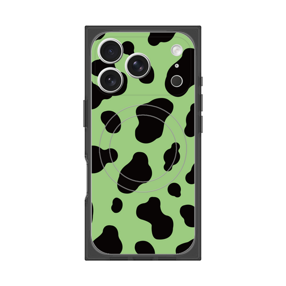 プレミアムスクエアケース with MagSafe［ Cow - Green ］
