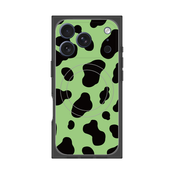 プレミアムスクエアケース with MagSafe［ Cow - Green ］
