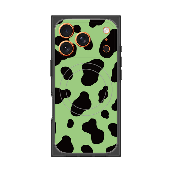 プレミアムスクエアケース with MagSafe［ Cow - Green ］