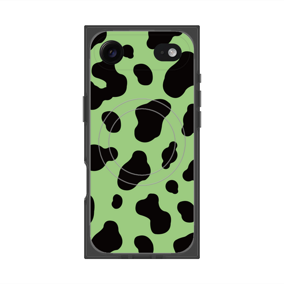 プレミアムスクエアケース with MagSafe［ Cow - Green ］