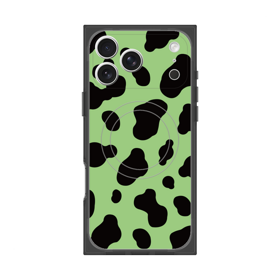 プレミアムスクエアケース with MagSafe［ Cow - Green ］