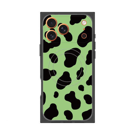 プレミアムスクエアケース with MagSafe［ Cow - Green ］