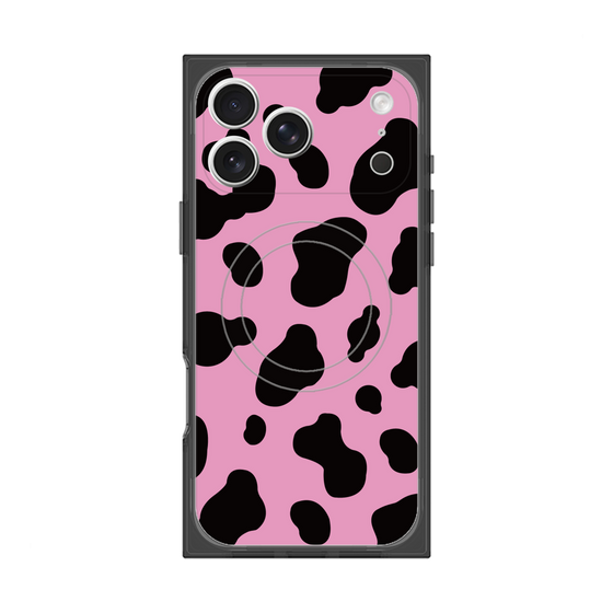 プレミアムスクエアケース with MagSafe［ Cow - Pink ］