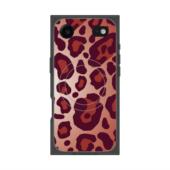 プレミアムスクエアケース with MagSafe［ Leopard - Red ］
